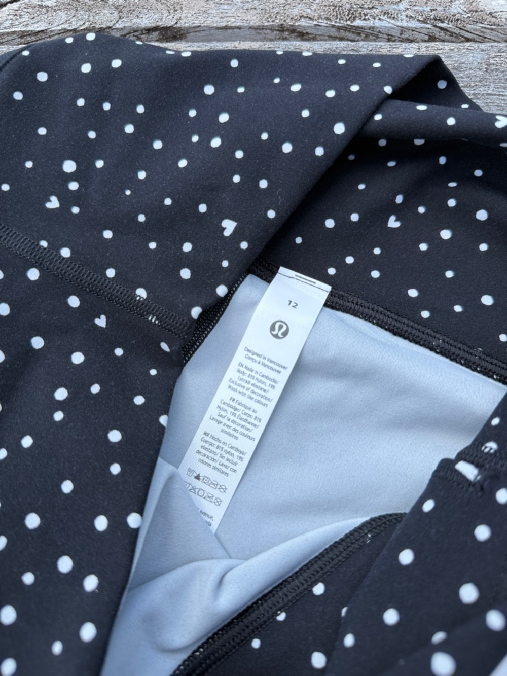 Lululemon Align No Line High-Rise Short 4" – Black White Heart Dot Size 12 NWT - Picture 4 of 5